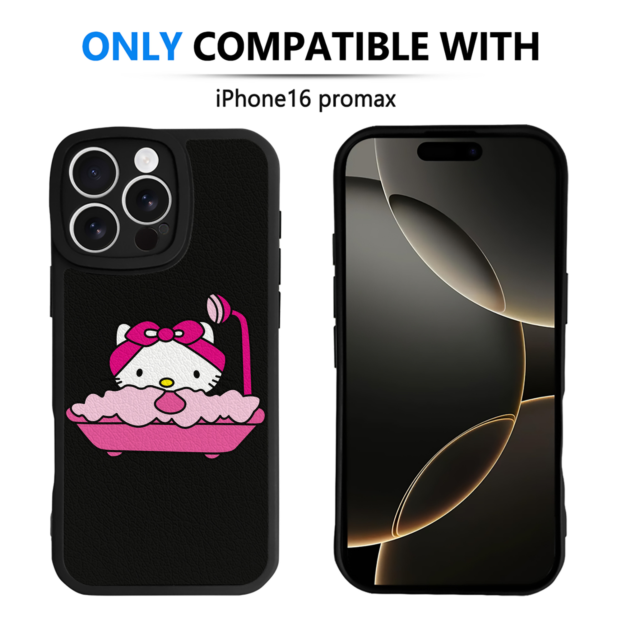 （画像用） Hello Kitty ハローキティ 【iPhone 16シリーズ対応】シリコンスマホケース（レザー調） 材質：シリコン
